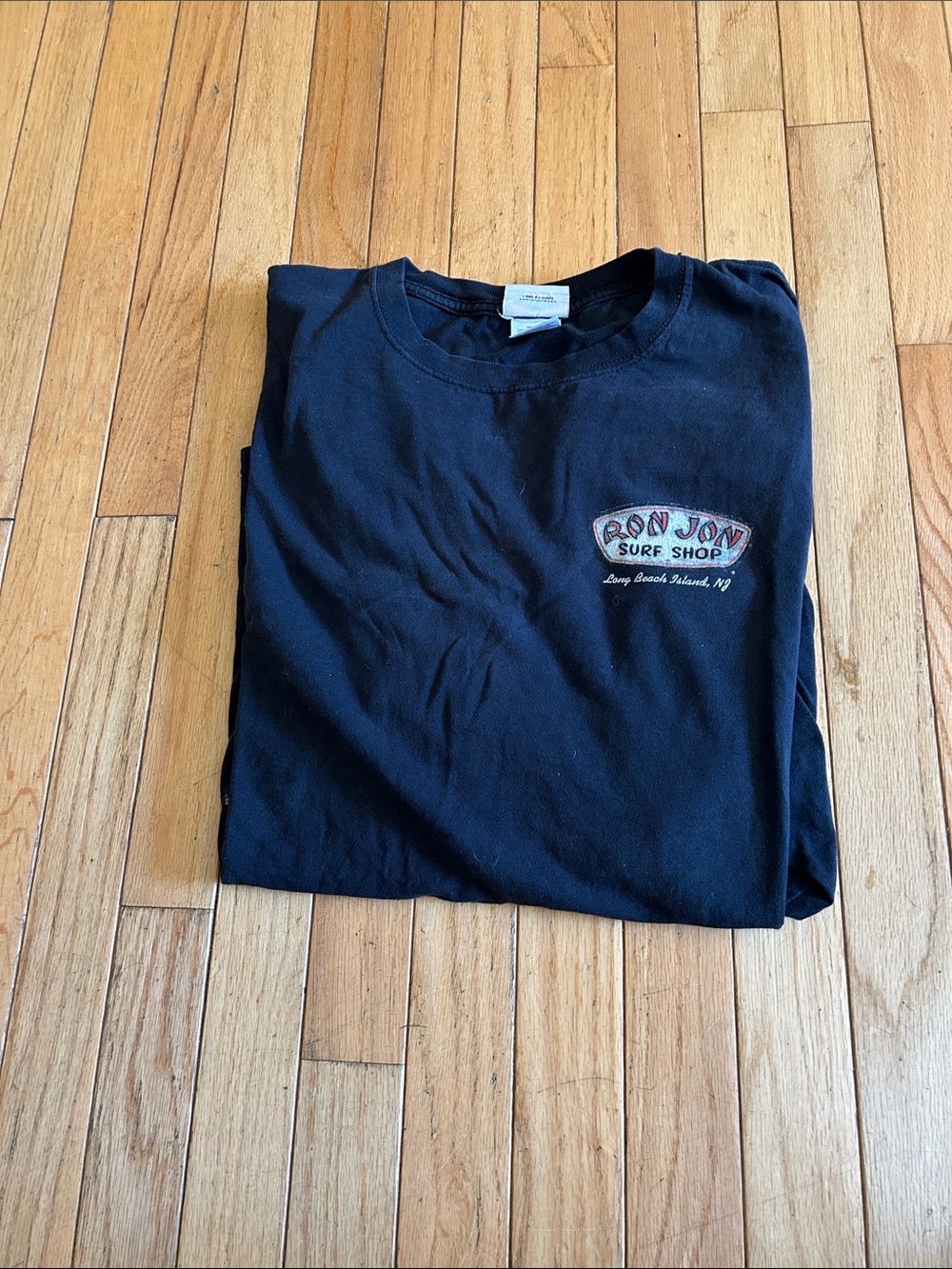 Ron Jon Surf Shop Long Beach Island Black Logo Tee long sleeved. Size 2XL